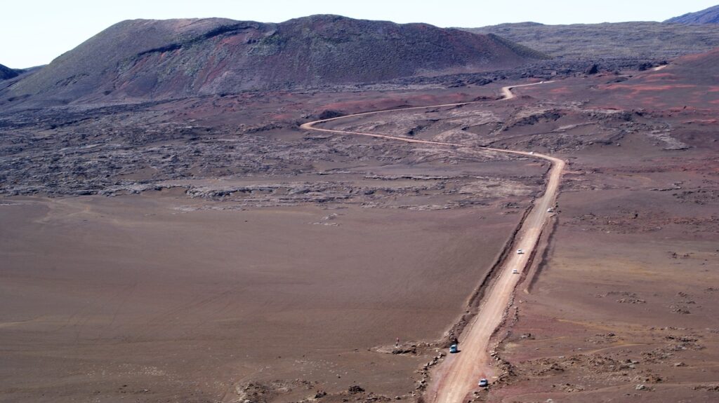 plaine des sables route vers piton fournaise