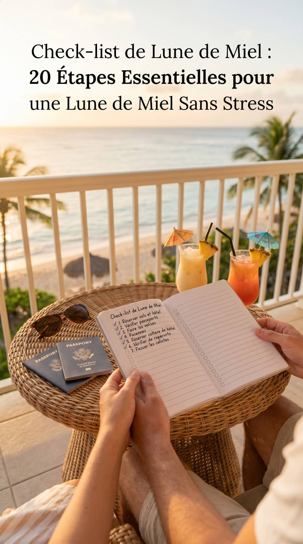 Checklist du voyage de noces : les 20 étapes indispensables pour organiser une lune de miel sans stress